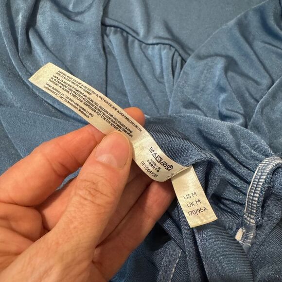 Intimately Free People Turnt Bodysuit Women’s SIZE MED V-Neck Blue Metal FP - Picture 13 of 14